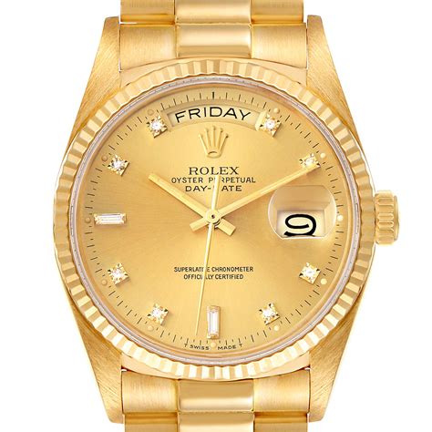 rolex gold presidential day date watch|day date 40 Rolex price.